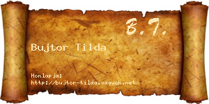 Bujtor Tilda névjegykártya